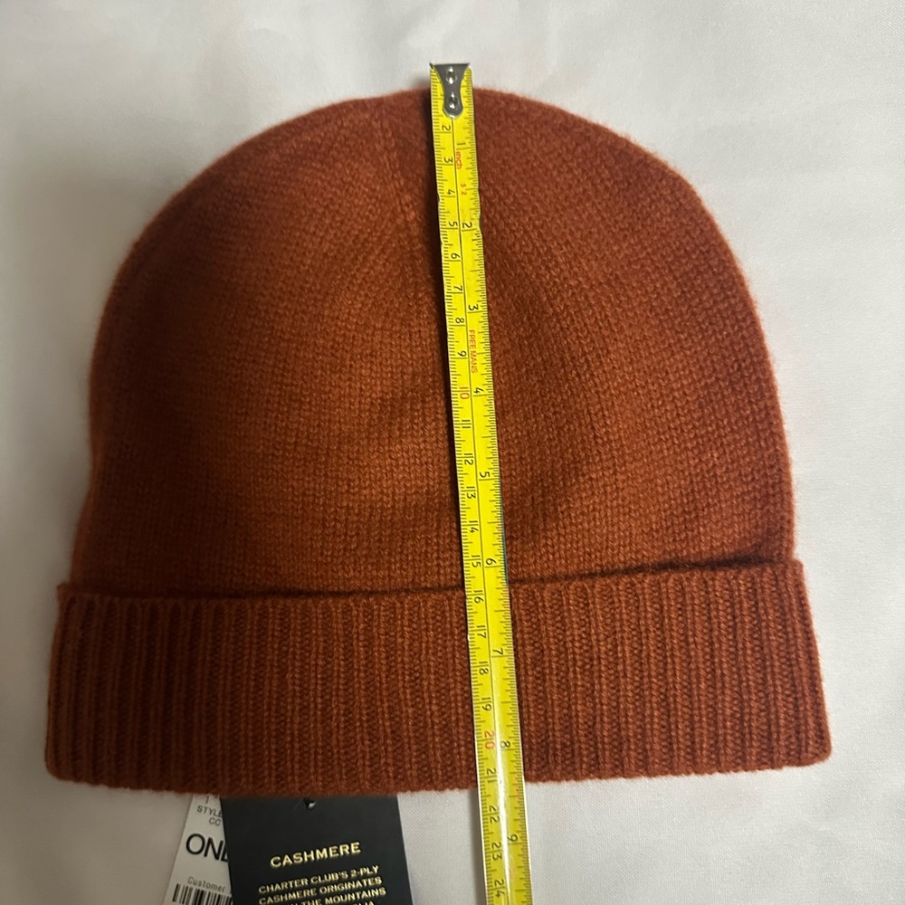 Charter Club Rich Brown 100% Cashmere Beanie - Picture 8 of 9